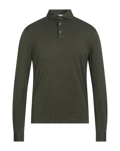 Filippo De Laurentiis Man Polo Shirt Military Green Size 38 Cotton