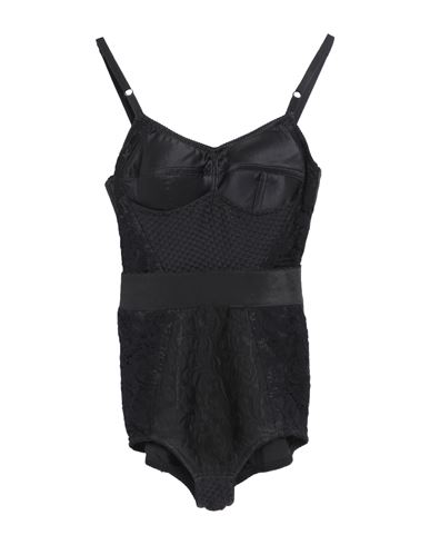 Dolce & Gabbana Woman Bodysuit Black Size 4 Silk, Cotton, Synthetic Fibers, Wool