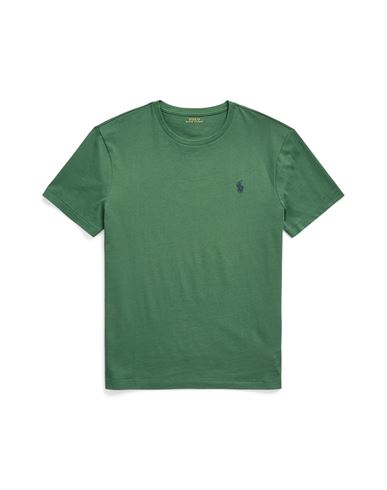 Polo Ralph Lauren Custom Slim Fit Jersey Crewneck T-shirt Man T-shirt Dark Green Size Xxl Cotton