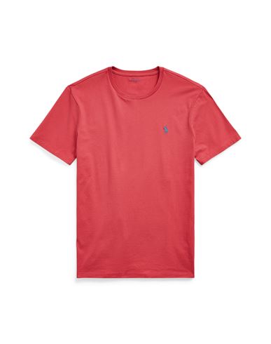 Polo Ralph Lauren Custom Slim Fit Jersey Crewneck T-shirt Man T-shirt Pastel Pink Size Xxl Cotton