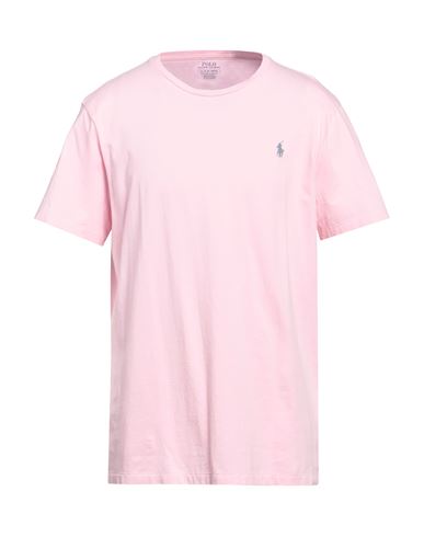 Polo Ralph Lauren Custom Slim Fit Jersey Crewneck T-shirt Man T-shirt Pink Size Xl Cotton