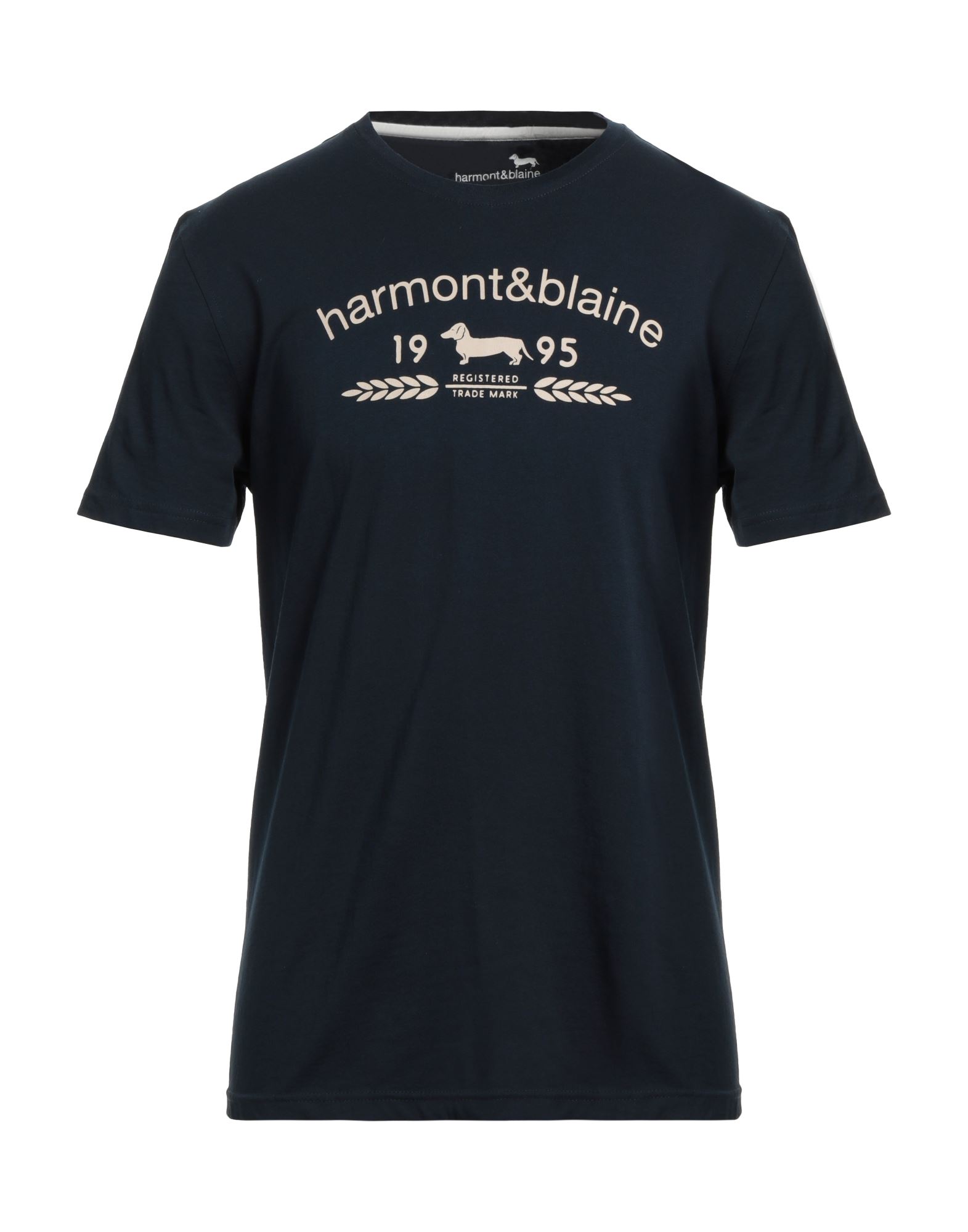 Harmont & Blaine Man T-shirt Navy Blue Size Xxl Organic Cotton