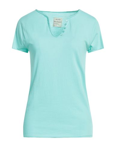 Zadig & Voltaire Woman T-shirt Turquoise Size S Cotton In Blue