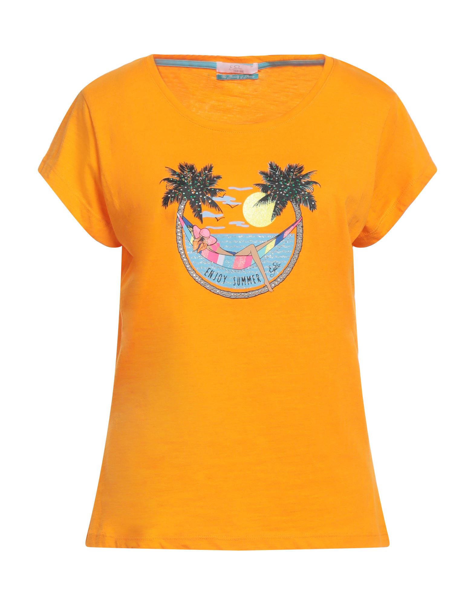 Yes Zee By Essenza T-shirts In Orange