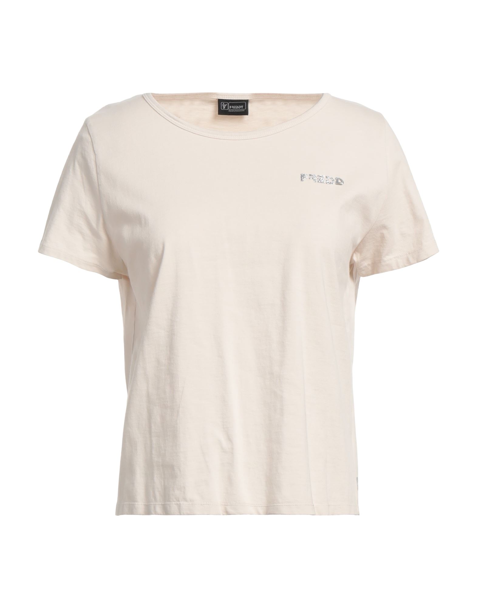 Freddy Woman T-shirt Beige Size L Cotton