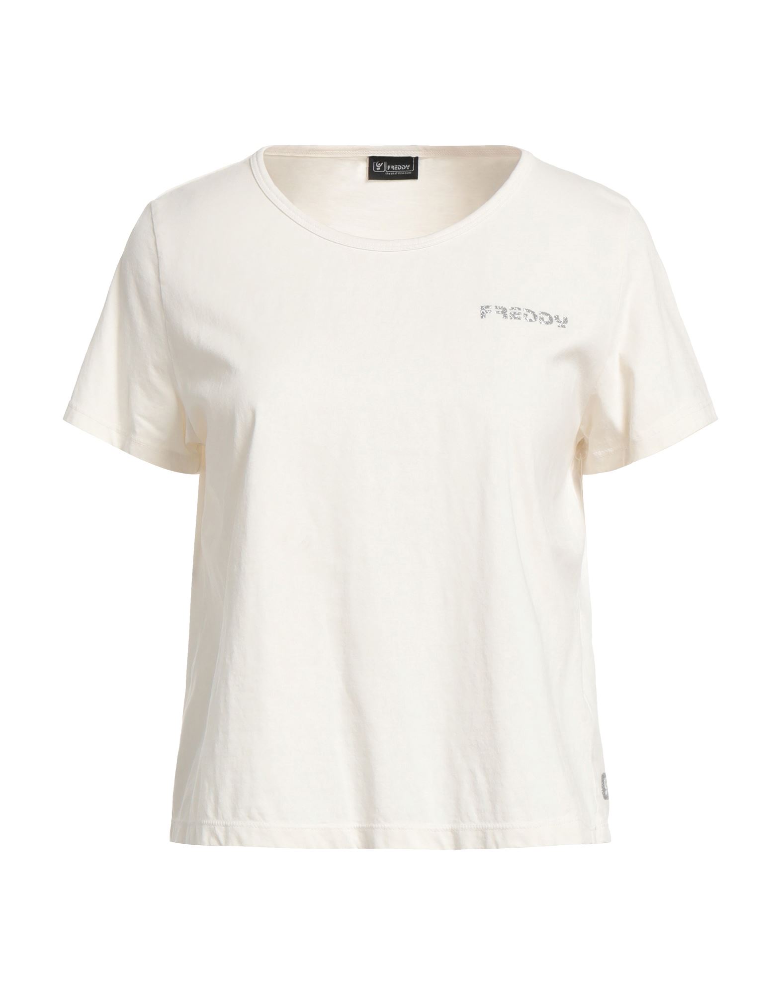 Freddy Woman T-shirt Ivory Size L Cotton In White