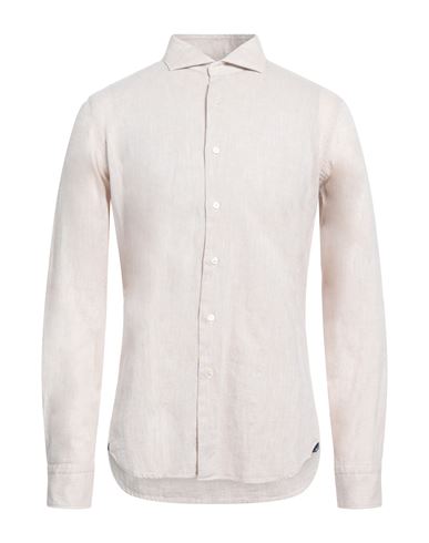 Alea Man Shirt Beige Size 15 ¾ Linen, Cotton In Neutral