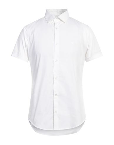 Emporio Armani Man Shirt White Size M Cotton, Polyamide, Elastane