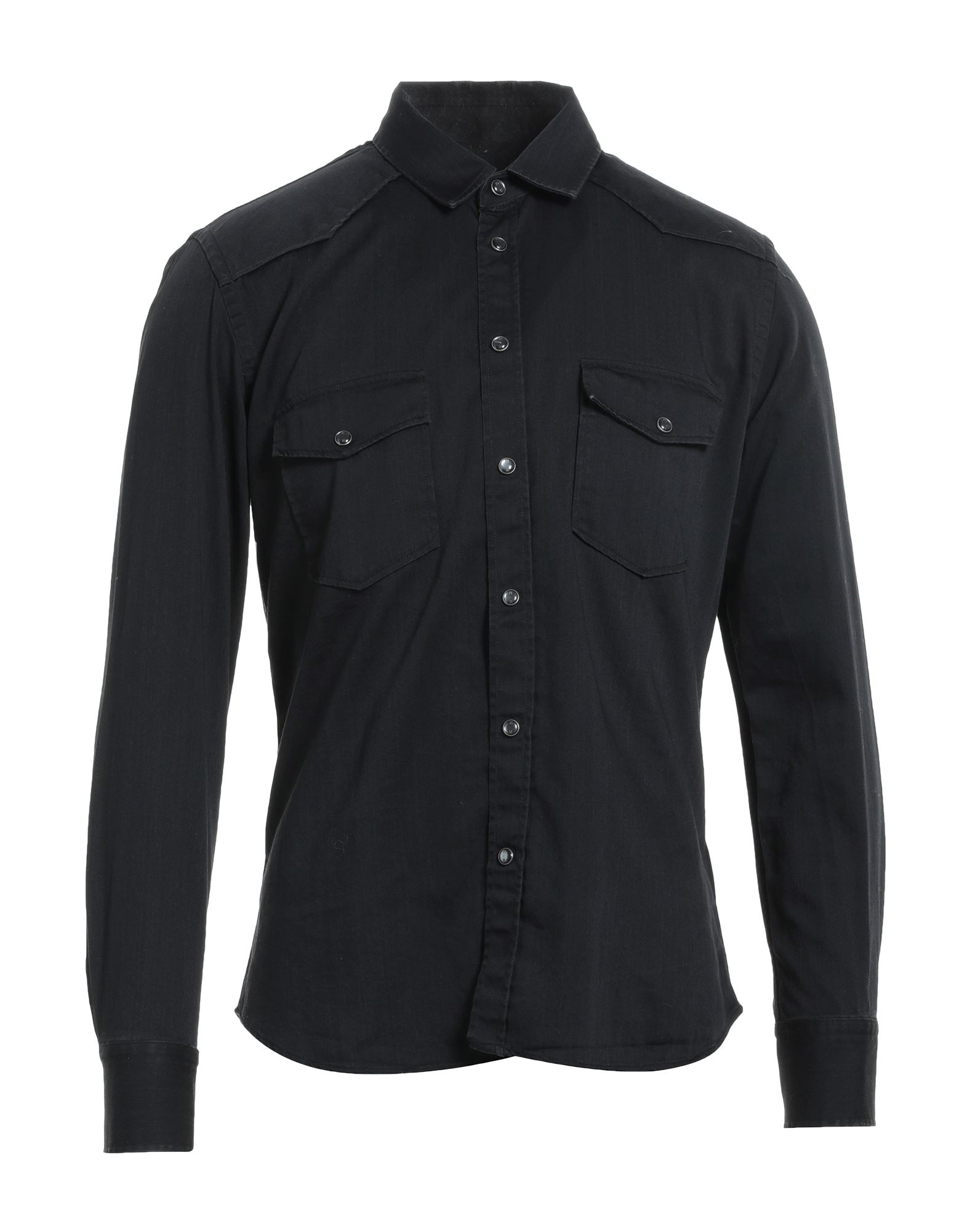 Pt Torino Denim Shirts In Black
