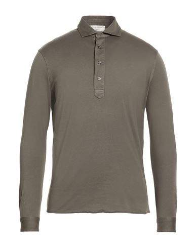 Filippo De Laurentiis Man Polo Shirt Dark Green Size 38 Cotton In Gray