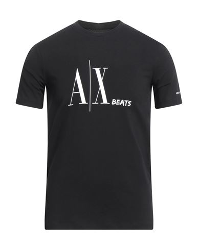 Armani Exchange Man T-shirt Black Size L Cotton, Elastane