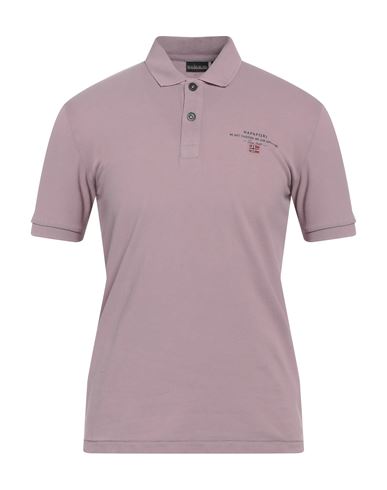 Napapijri Man Polo Shirt Pastel Pink Size S Cotton