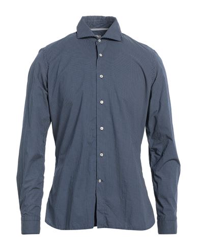 Shop Alea Man Shirt Navy Blue Size 17 ½ Cotton