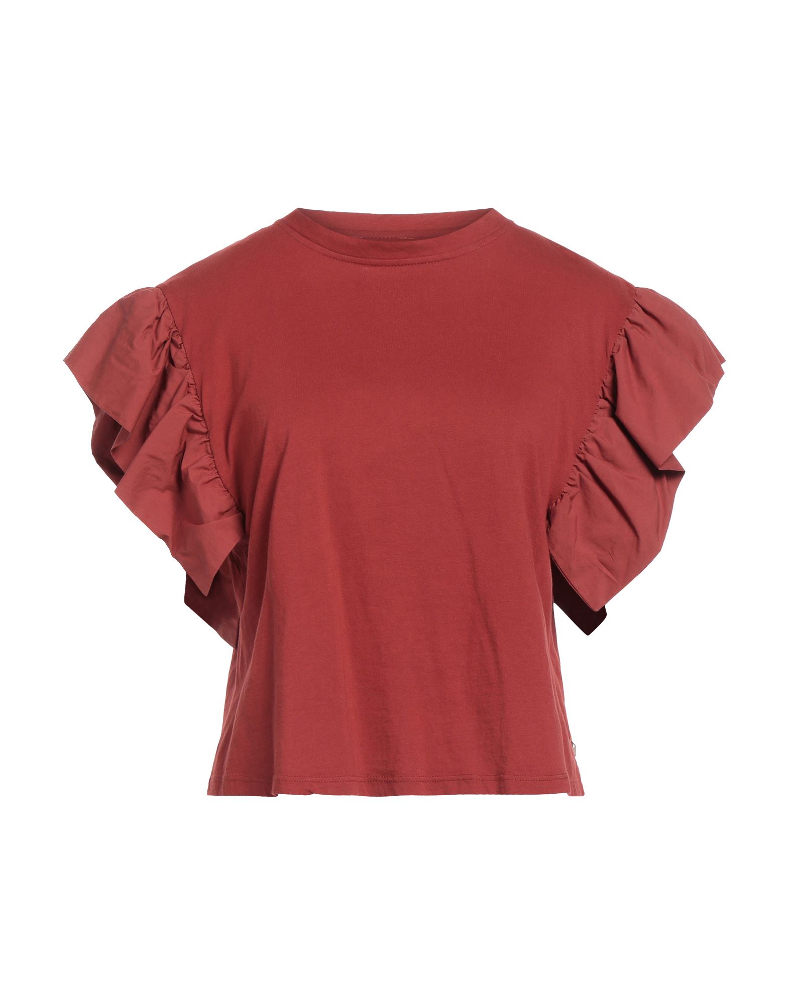 Même Road Woman T-shirt Brick Size 4 Cotton In Red
