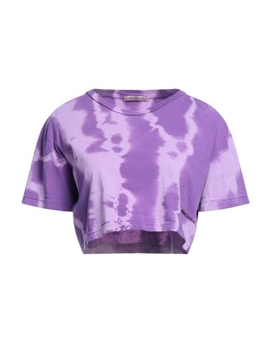Hinnominate Woman T-shirt Purple Size M Cotton