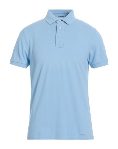 B.d.baggies B. D.baggies Man Polo Shirt Azure Size M Cotton In Blue