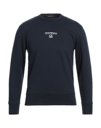 Emporio Armani For C. P. Company Man Sweatshirt Midnight Blue Size Xs Cotton