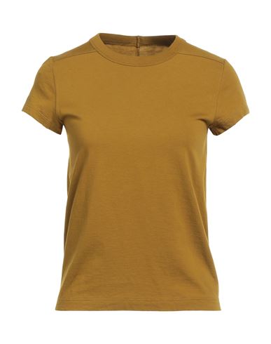 Rick Owens Woman T-shirt Mustard Size 8 Cotton In Yellow