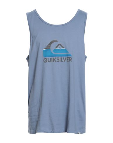 Quiksilver Man Tank Top Pastel Blue Size L Cotton