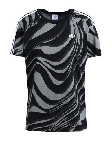 Adidas Originals Adidas Abstract Animal Aop T-shirt Woman T-shirt Black Size 0 Cotton