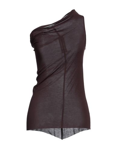 Rick Owens Woman Tank Top Cocoa Size 6 Viscose, Silk In Brown