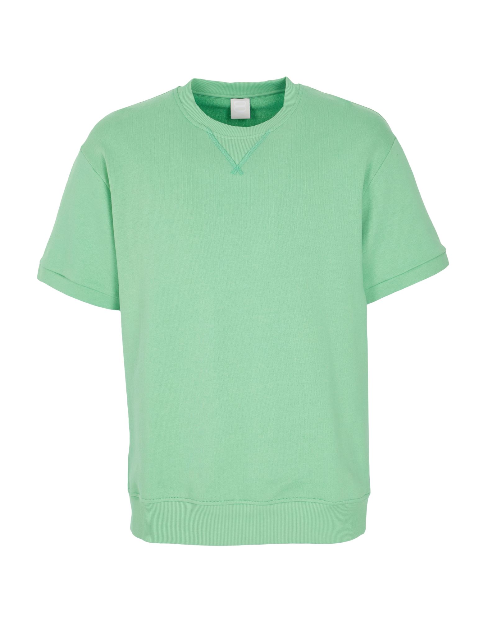 Shop 8 By Yoox Heavy Organic Cotton Over-size T-shirt Man Sweatshirt Green Size Xxl Cotton
