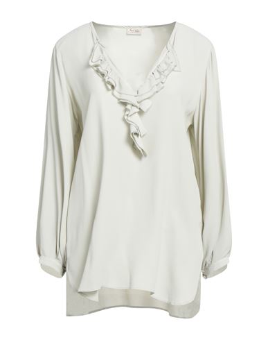 Her Shirt Her Dress Woman Top Sage Green Size Xxl Viscose, Silk