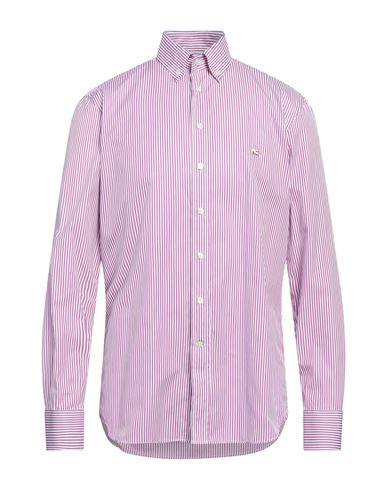 Etro Man Shirt Mauve Size 16 ½ Cotton In Purple