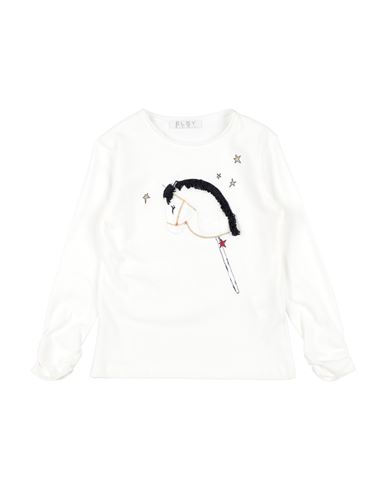 Elsy Kids'  Toddler Girl T-shirt Ivory Size 6 Cotton, Elastane In White