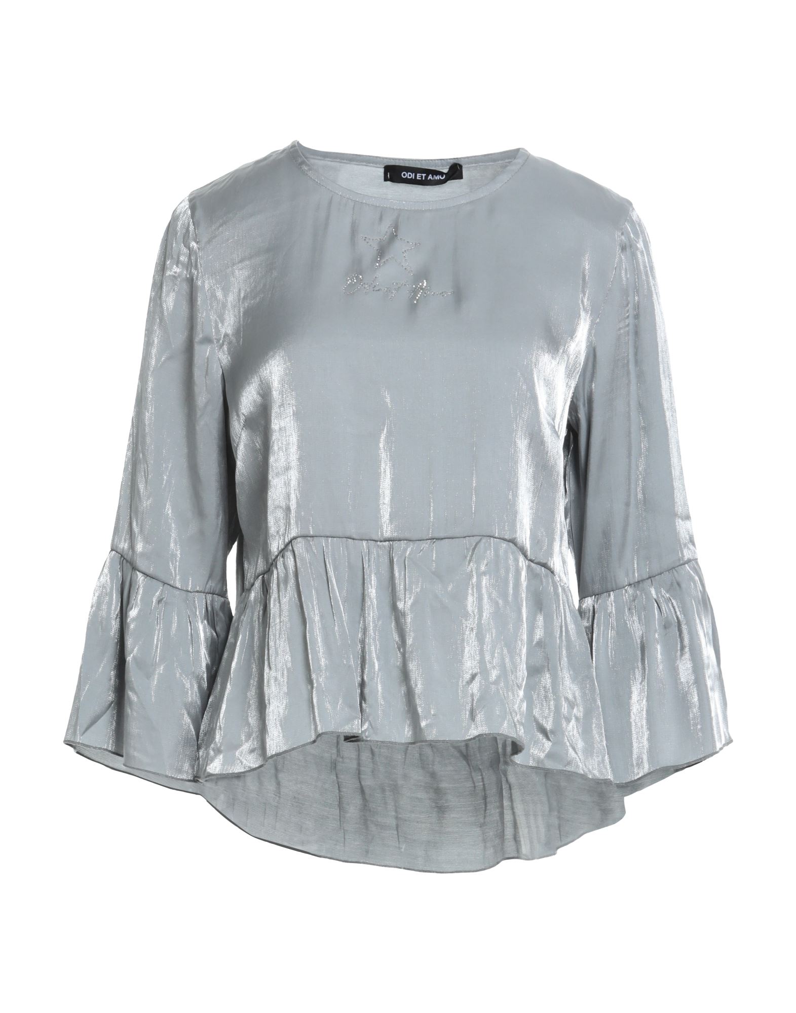 Odi Et Amo Woman Top Grey Size Onesize Viscose, Polyester