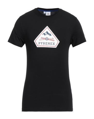 Pyrenex Man T-shirt Black Size L Organic Cotton, Elastane
