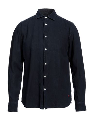 Peuterey Man Shirt Navy Blue Size Xl Linen