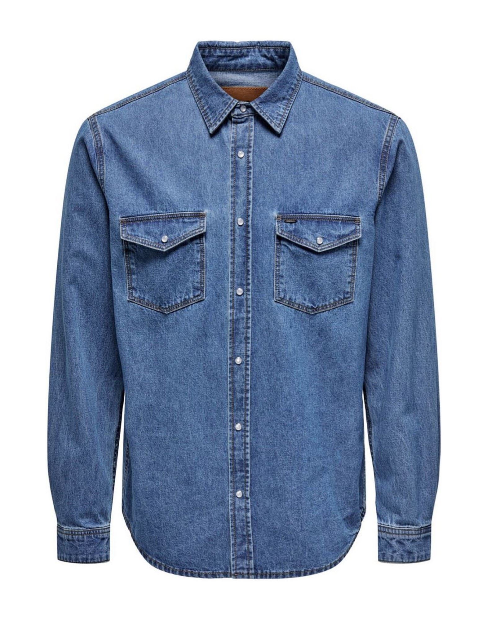 ONLY SONS ΜΠΛΟΥΖΑΚΙΑ Πουκάμισο denim