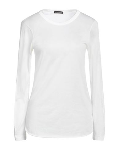 Shop Ann Demeulemeester Woman T-shirt Ivory Size L Cotton, Silk In White