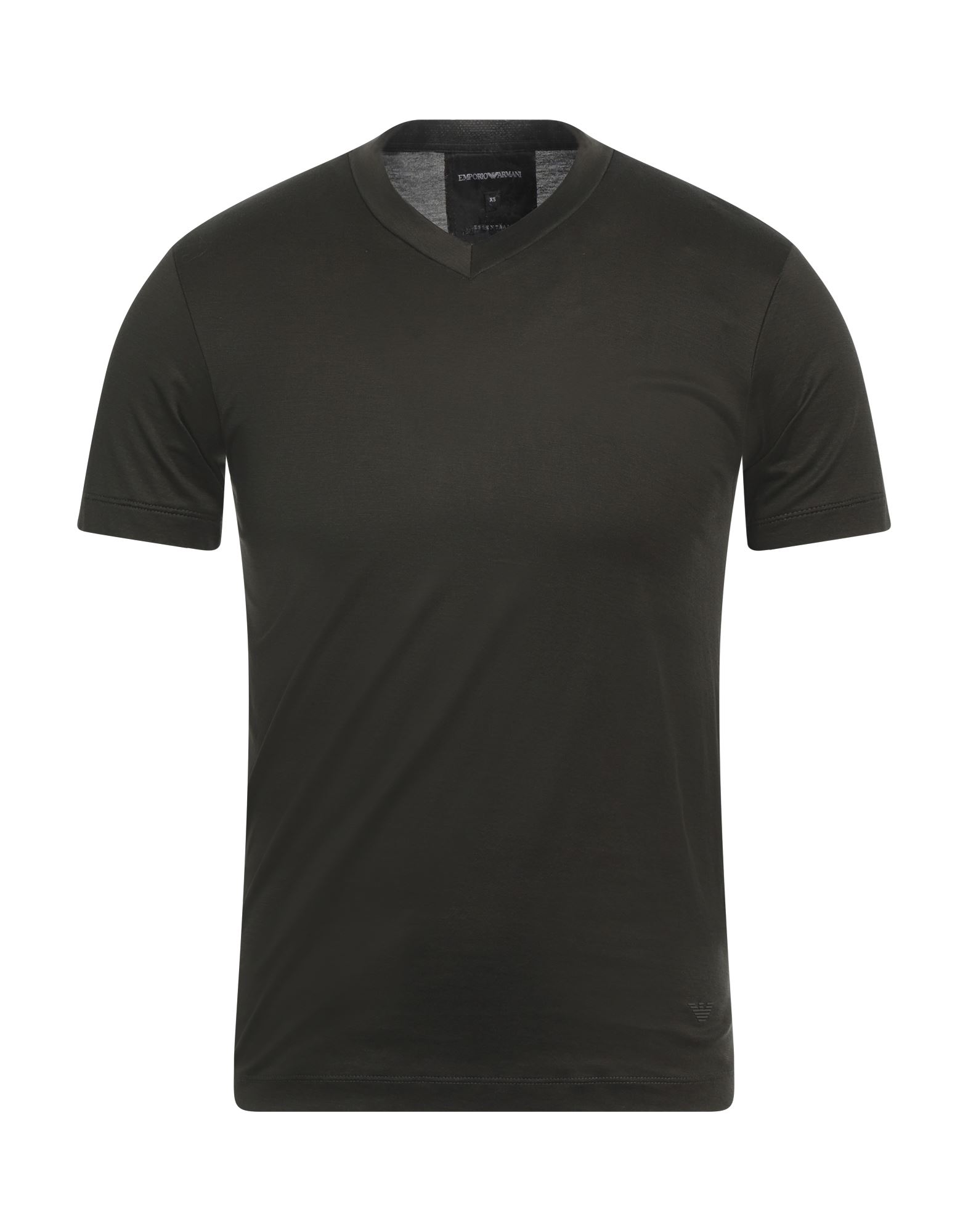 GIORGIOARMANI シルク入りVネックシャツ Tシャツ ネイビー エンポリオアルマーニ(EMPORIO ARMANI) vネック メンズTシャツ