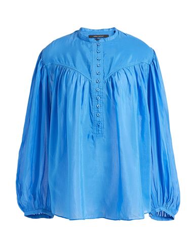 Isabel Marant Woman Top Blue Size 6 Cotton, Silk