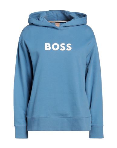 Hugo Boss Boss Woman Sweatshirt Azure Size L Cotton In Blue