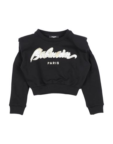 Balmain Babies'  Toddler Girl Sweatshirt Black Size 6 Cotton