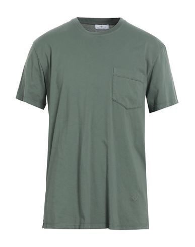 Tagliatore Man T-shirt Military Green Size M Cotton