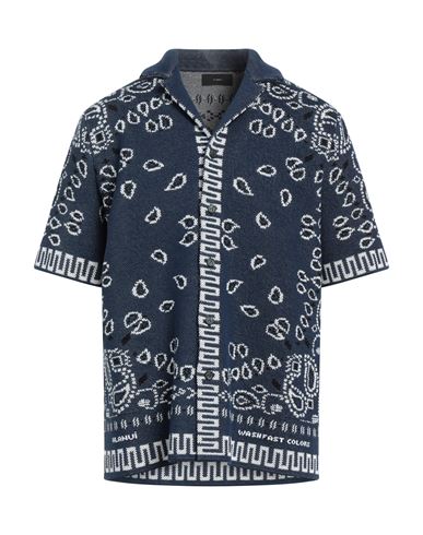 Alanui Man Shirt Navy Blue Size S Cotton