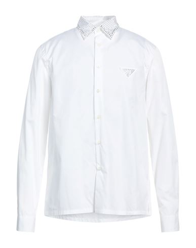 Prada Man Shirt White Size 17 Cotton