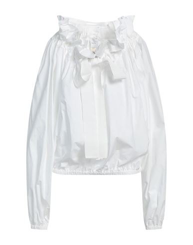 Patou Woman Top White Size 6 Cotton, Viscose