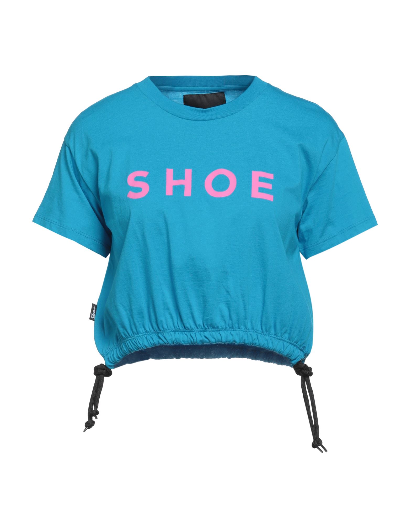 Shoe® Shoe Woman T-shirt Azure Size Xs Cotton In Blue