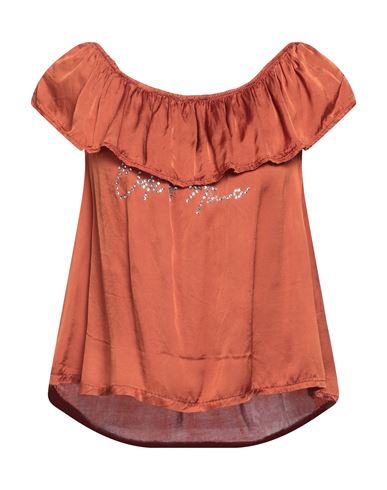 Odi Et Amo Woman Blouse Rust Size Onesize Cotton In Red