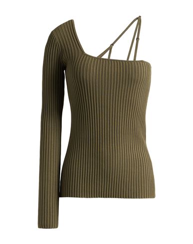 Helmut Lang Woman Top Military Green Size Xl Viscose, Polyester