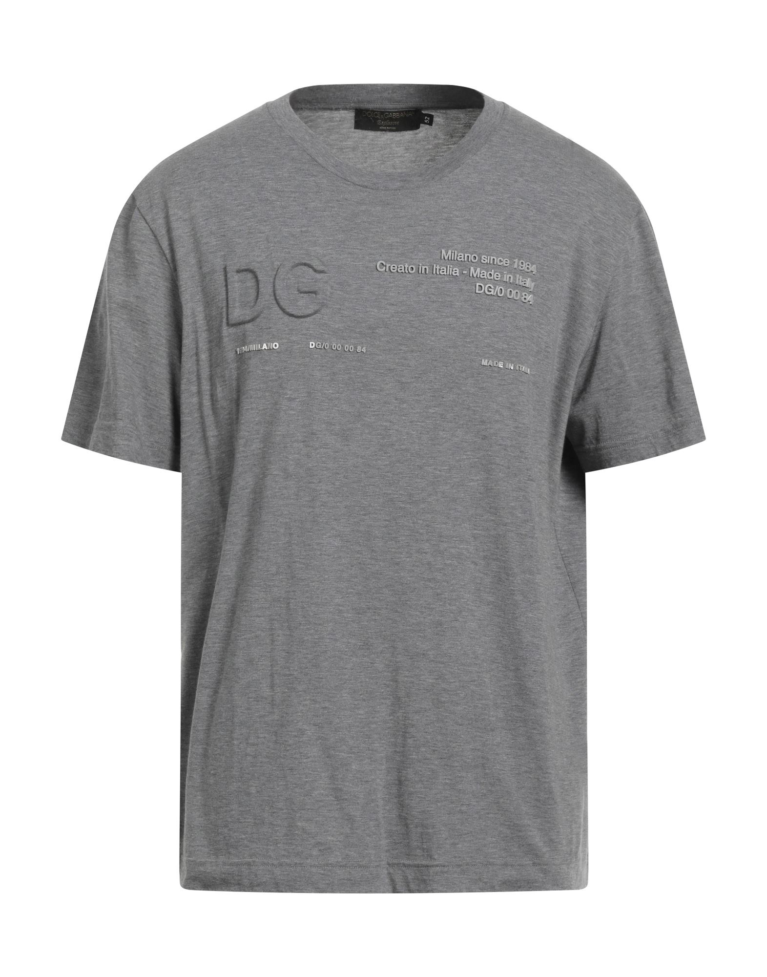 Dolce & Gabbana Man T-shirt Grey Size 42 Cotton | ModeSens