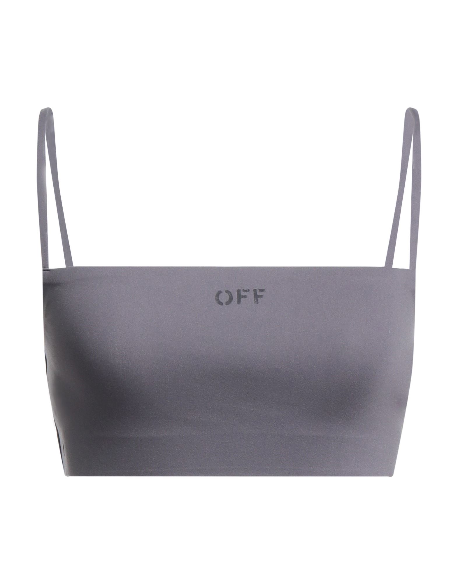 Off-white Woman Top Grey Size 4 Polyamide, Elastane