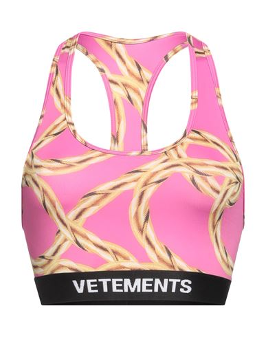 Vetements Woman Top Pink Size S Polyamide, Elastane