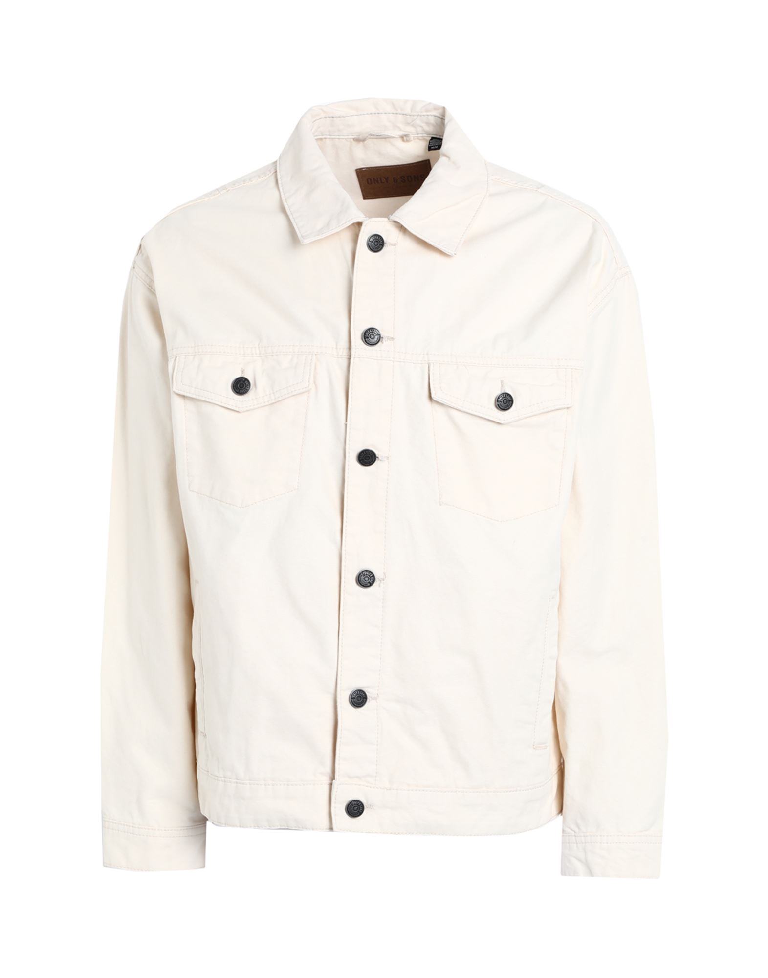 Only & Sons Man Shirt Cream Size Xl Cotton In White