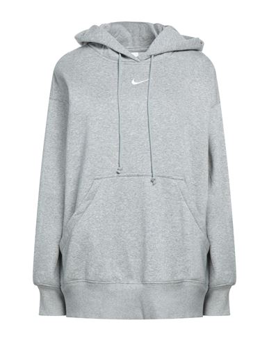Nike Woman Sweatshirt Grey Size S Cotton, Polyester